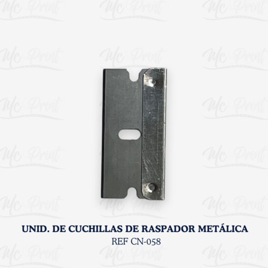 UNID DE CUCHILLAS DE RASPADOR METALICA