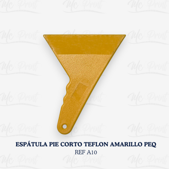 ESPATULA PIE CORTO TEFLON AMARILLA PEQ