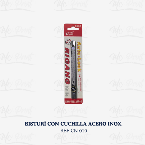 BISTURI CON CUCHIILA EN ACERO INOX -CN010