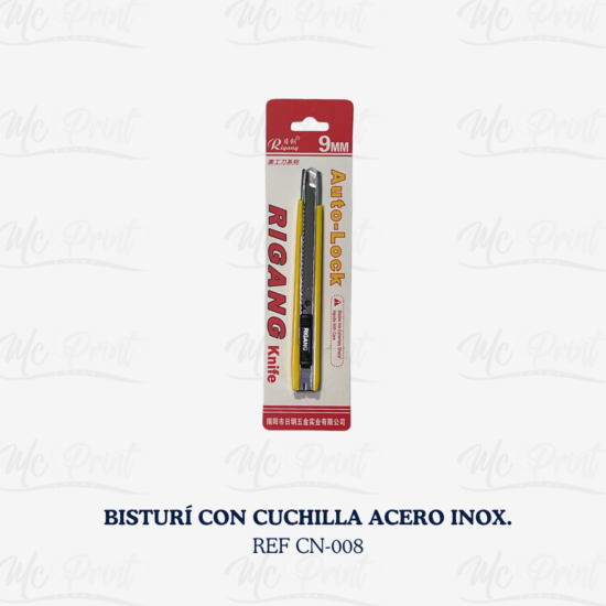 BISTURI CON CUCHIILA EN ACERO INOX -CN008