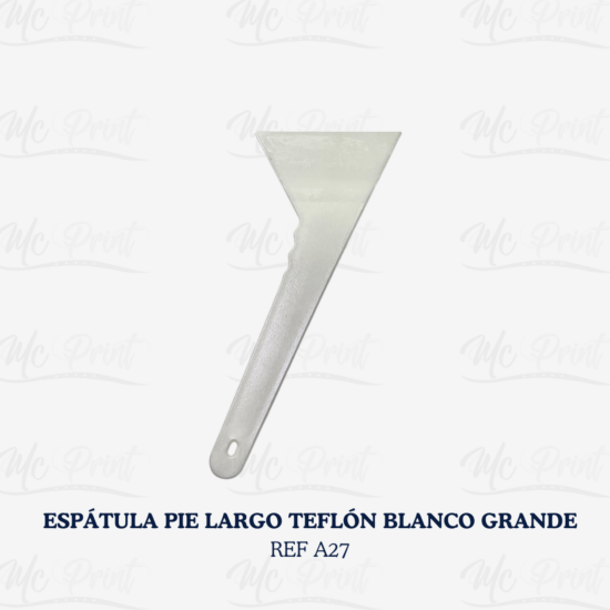ESPATULA PIE LARGO TEFLON BLANCO GRANDE