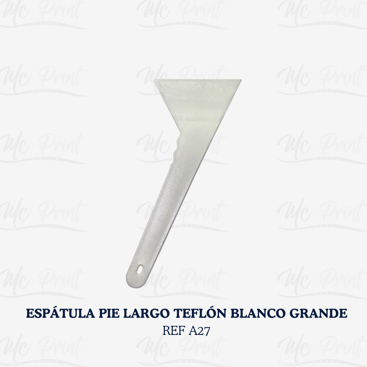 ESPATULA PIE LARGO TEFLON BLANCO GRANDE