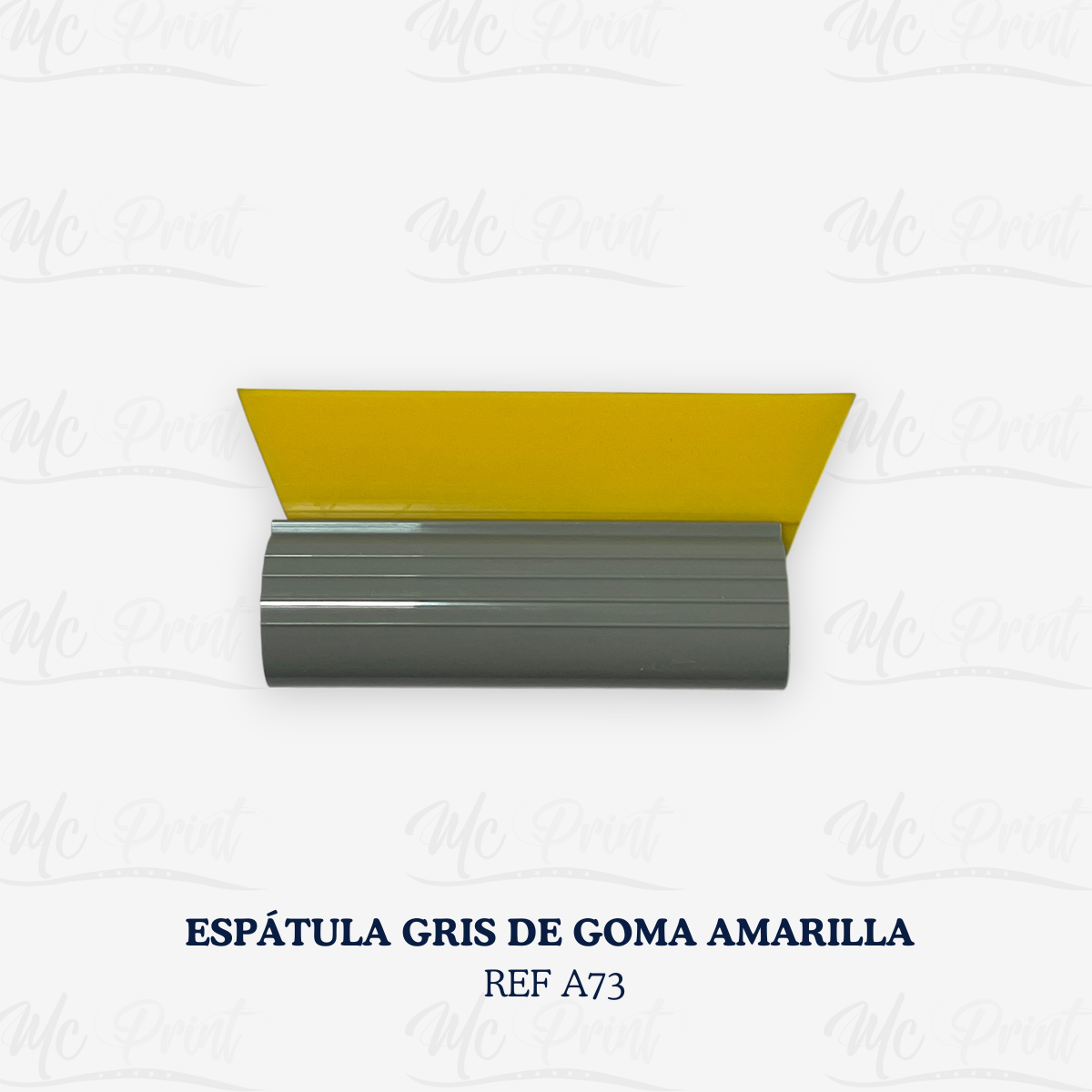 ESPATULA GRIS DE GOMA AMARILLA