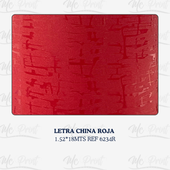 LETRA CHINA ROJA *1.52