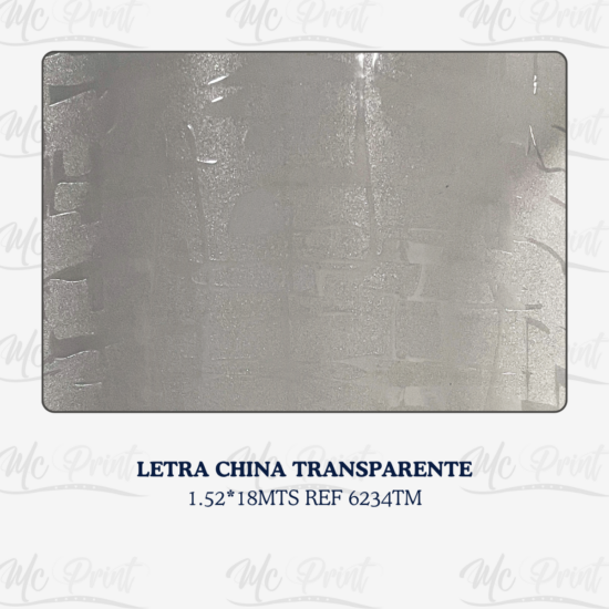LETRA CHINA TRANSPARENTE *1