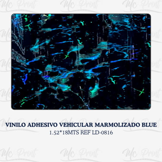 VINILO ADHESIVO VEHICULAR MARMOLIZADO BLUE 1.52*18