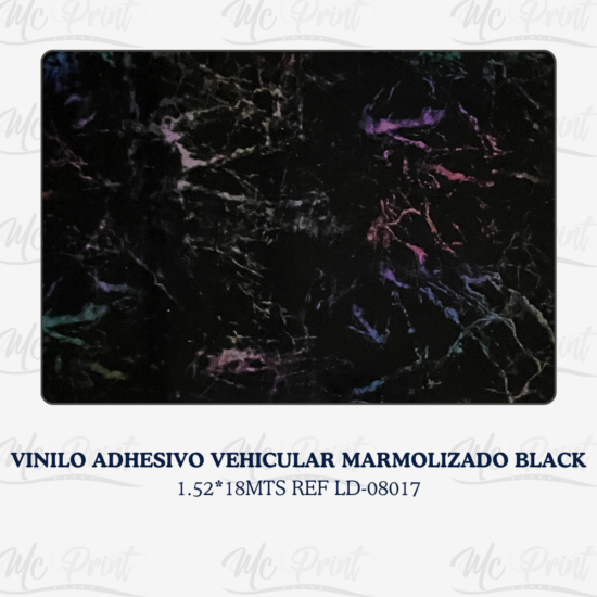 VINILO ADHESIVO VEHICULAR MARMOLIZADO BLACK 1.52*18