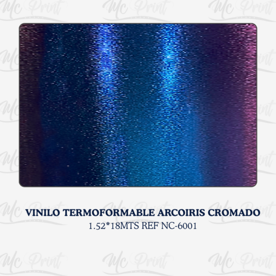 VINILO TERMOFORMABLE ARCOIRIS CROMADO*1.52*18MTS-R NC-6001