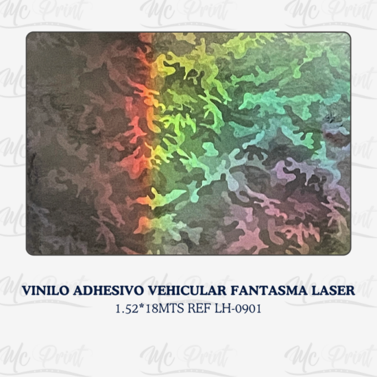 VINILO ADHESIVO VEHICULAR FANTASMA LASER 1.52*18MT