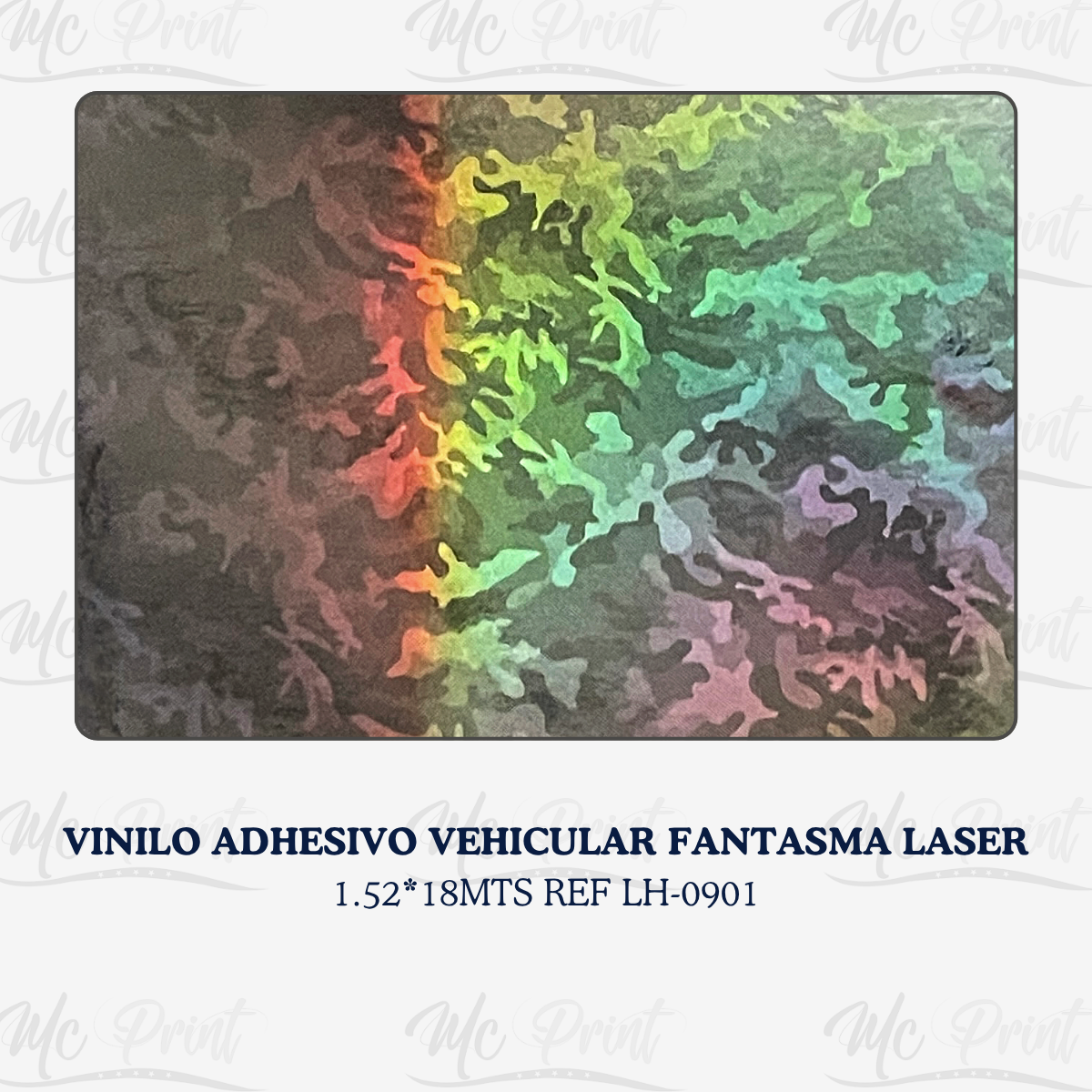 VINILO ADHESIVO VEHICULAR FANTASMA LASER 1.52*18MT