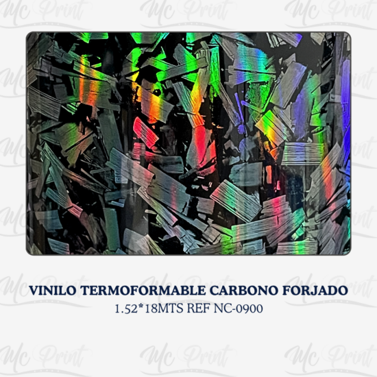 VINILO TERMOFORMABLE CARBONO FORJADO*1.52*18MTS-REF.NC0900