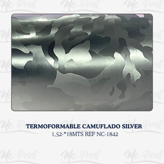 TERMOFORMABLE CAMUFLADO SILVER*1.52*18MTS.REF.NC-1842