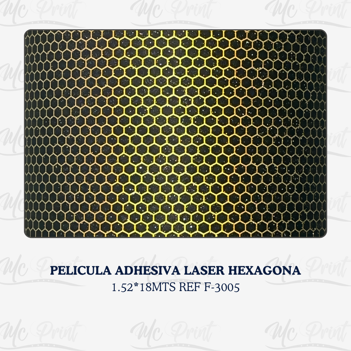 PELICUL ADHESIVA LASER HEXAGONAL*1.52*18MT F3005