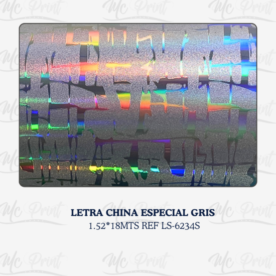 LETRA CHINA ESPECIAL GRIS 1.52*18MTS.REF LS6234S