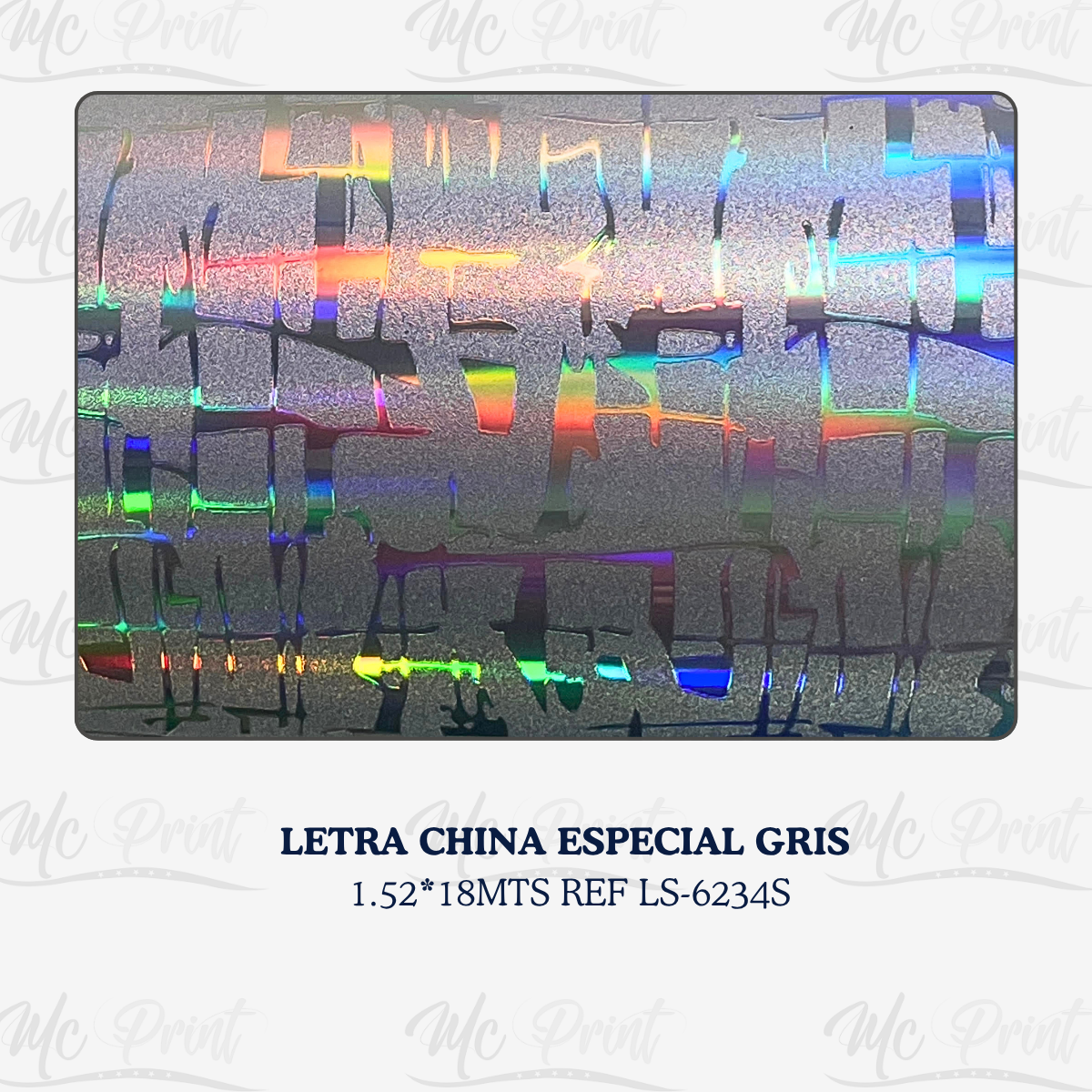 LETRA CHINA ESPECIAL GRIS 1.52*18MTS.REF LS6234S