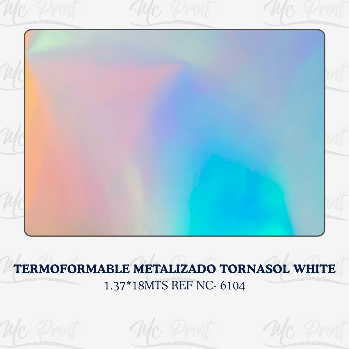 TERMOFORMABLE METALIZADO TORNASOL WHITE 1.37*18MTS