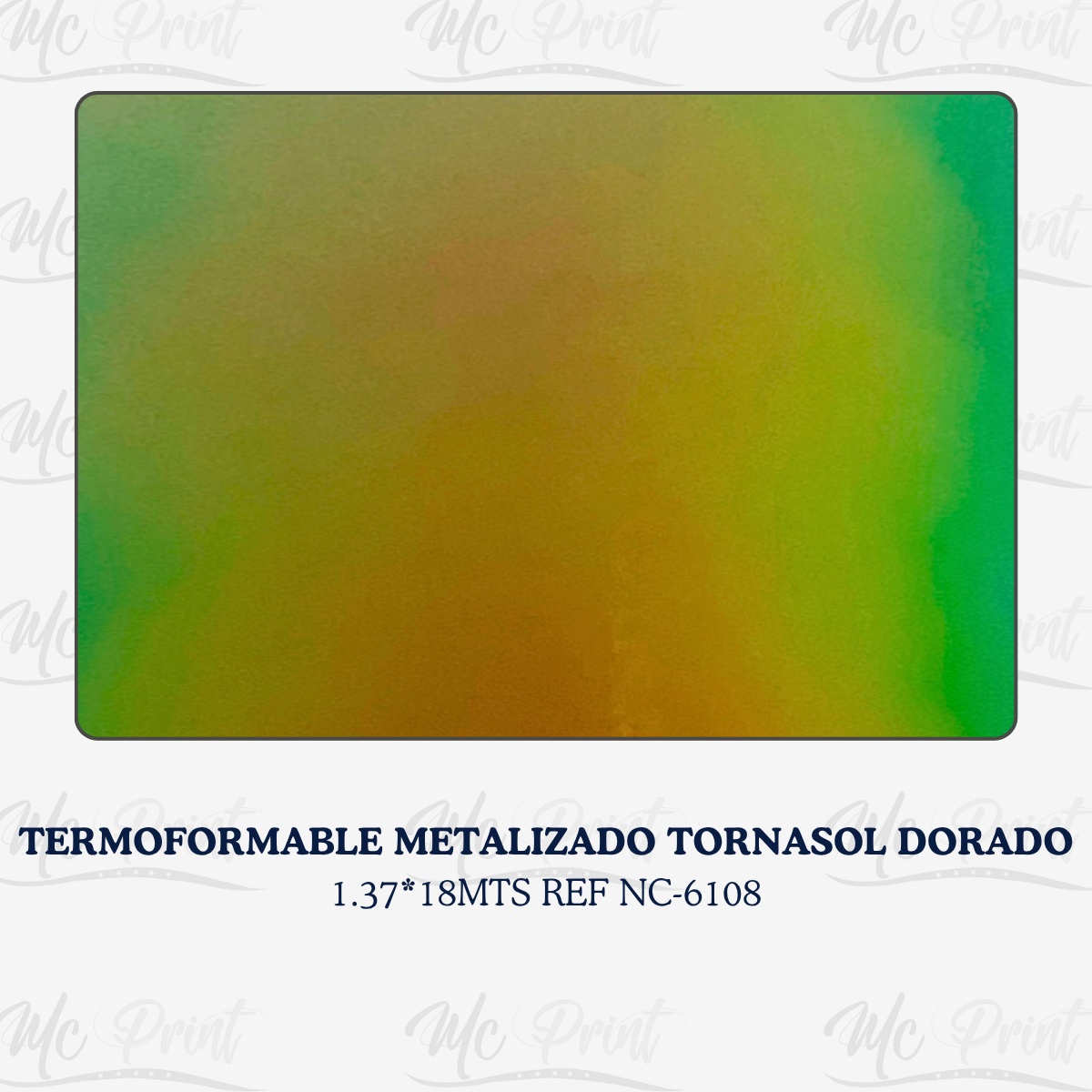 TERMOFORMABLE METALIZADO TORNASOL DORADO*1.37 18MT